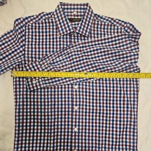 Vitarelli Blue and White Casual Button Down Shirt  Slim Fit